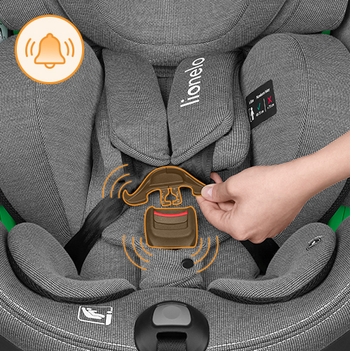 Lionelo Harmony i-Size Grey Concrete Bamboo — Kindersitz